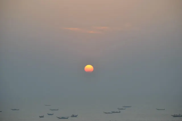 Sunrise over the Bay of Bengal at Puri